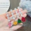 Ins influencer's popular fashion retro color gemstone imitation Argyle pink sapphire emerald large earrings - Image 5