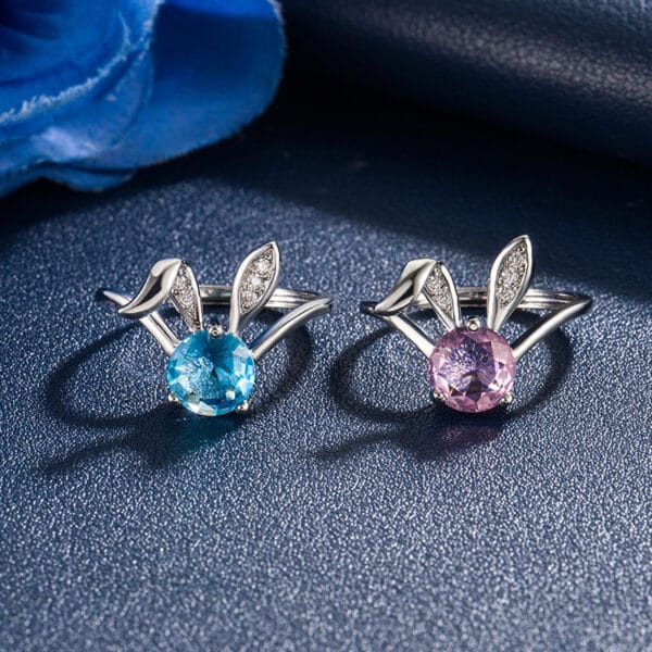 Live selling personality zircon little rabbit ring female Korean ring women's jewelry - Image 4