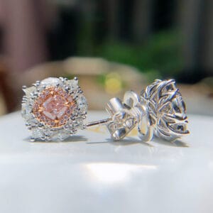 Pink gemstone earrings