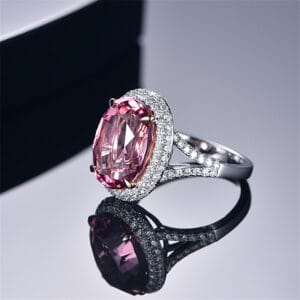 Pink gemstone ring