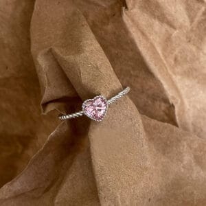 Pink gemstone ring