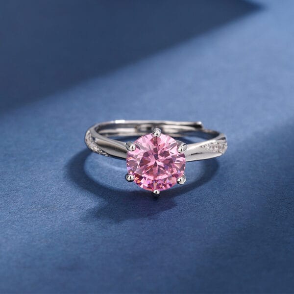 Pink gemstone ring