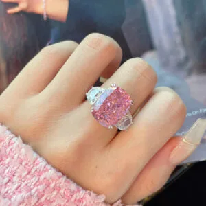 Pink gemstone ring