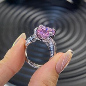 Pink gemstone ring