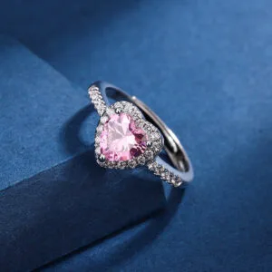 Pink gemstone ring