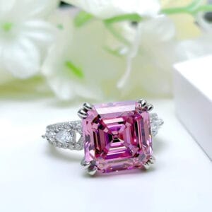 Pink gemstone ring
