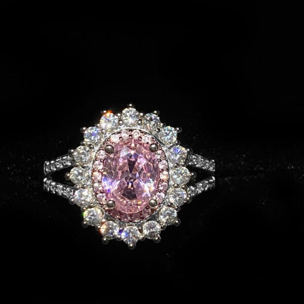 Pink gemstone ring