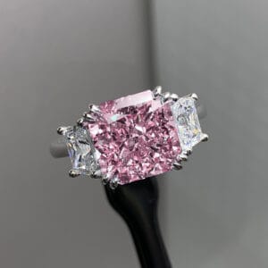 Pink gemstone ring