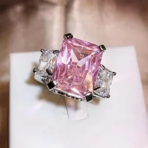 Pink gemstone ring