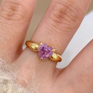 Pink gemstone ring