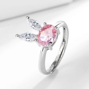 pink gemstone ring
