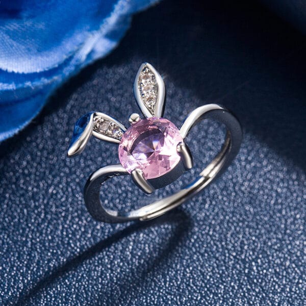 Live selling personality zircon little rabbit ring female Korean ring women's jewelry