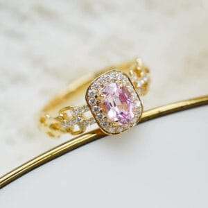 pink gemstone ring