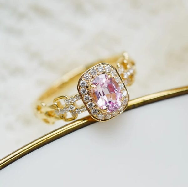 pink gemstone ring
