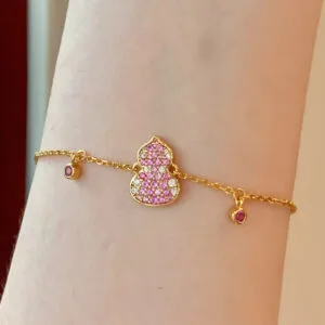 Pink gemstone bracelet
