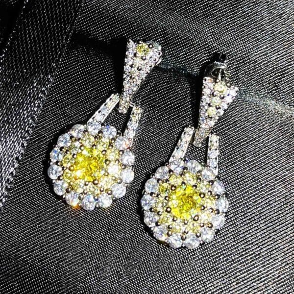 Pink crystal set earrings ring necklace Retro delicate zircon earrings pendant niche design simple ring - Image 15