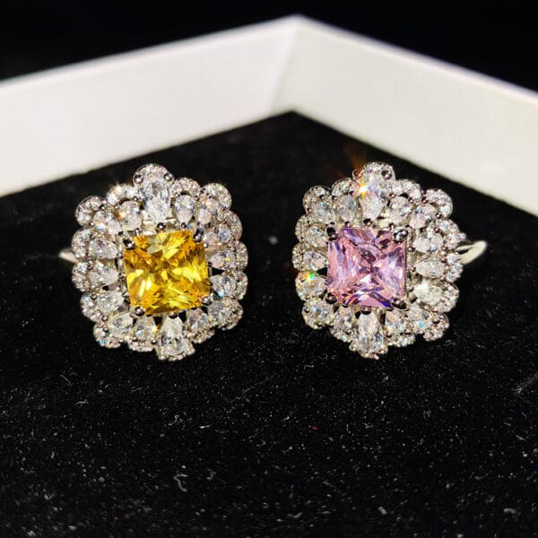 Luxury Luxury bridal party Necklace Earrings Ring Super shiny Zircon earrings Pendant temperament pendants - Image 5
