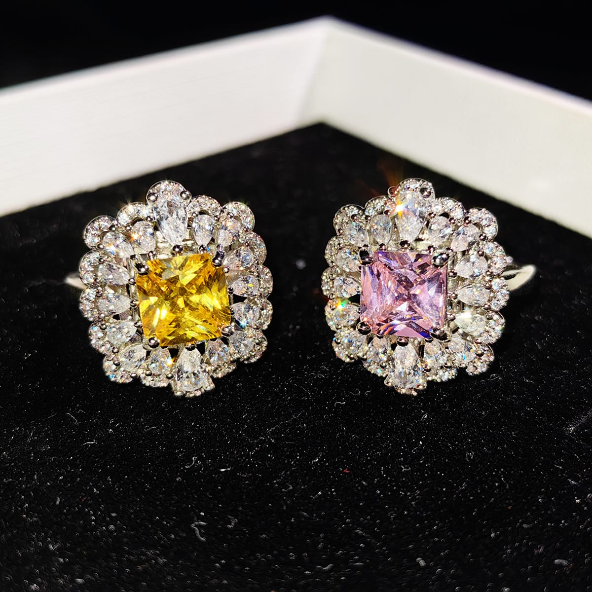 Luxury Luxury bridal party Necklace Earrings Ring Super shiny Zircon earrings Pendant temperament pendants - Image 5