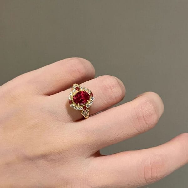 Quality Dove egg Rose ruby ring Premium Red corundum Jedi Knight necklace - Image 10