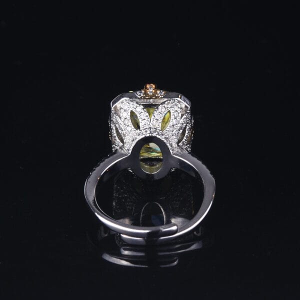Seiko temperament apple green ice cut pendant necklace simple everything with purple high-carbon diamond ring - Image 8