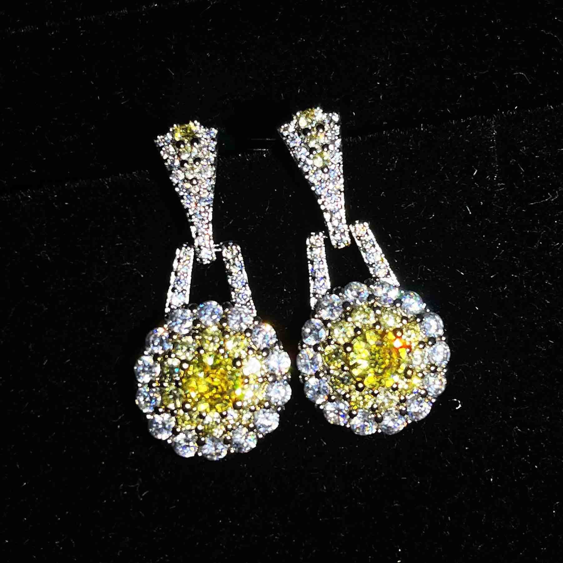 Pink crystal set earrings ring necklace Retro delicate zircon earrings pendant niche design simple ring - Image 6