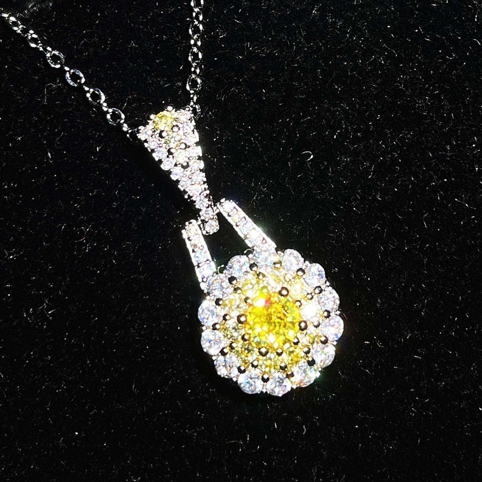 Pink crystal set earrings ring necklace Retro delicate zircon earrings pendant niche design simple ring - Image 11