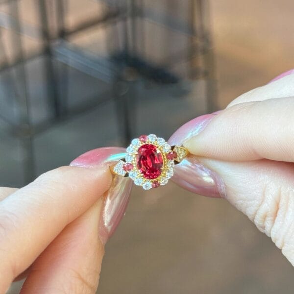 Quality Dove egg Rose ruby ring Premium Red corundum Jedi Knight necklace - Image 7