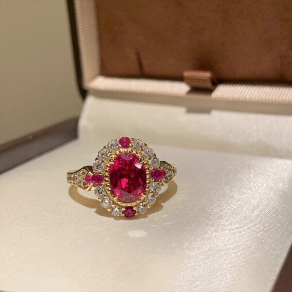 Quality Dove egg Rose ruby ring Premium Red corundum Jedi Knight necklace - Image 11