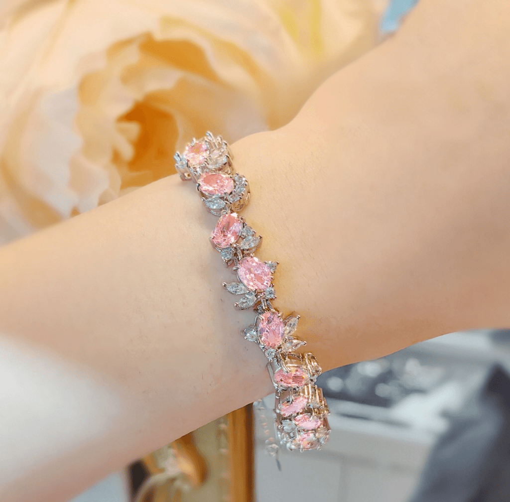 Pink gemstone bracelet