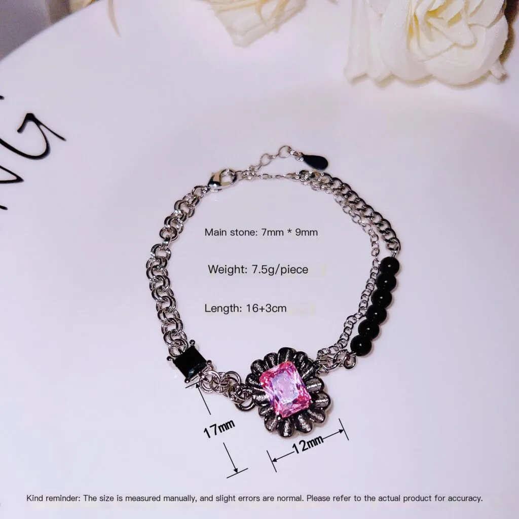 Pink gemstone bracelet