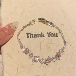 Pink gemstone bracelet