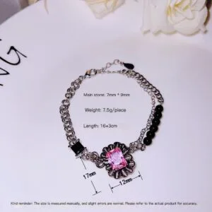 Pink gemstone bracelet