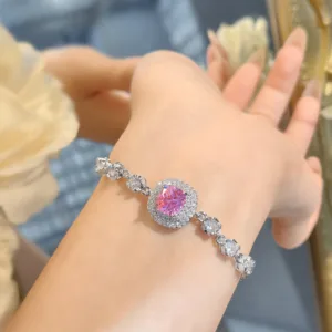 Pink gemstone bracelet