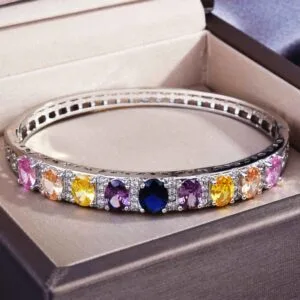 Pink gemstone bracelet