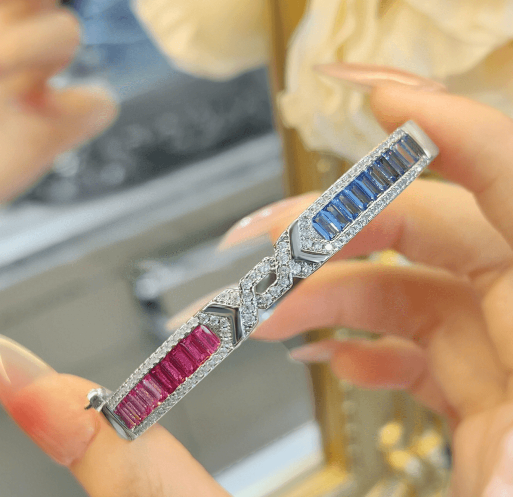 Pink gemstone bracelet