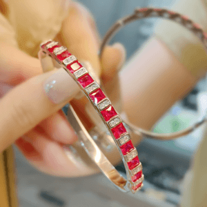Pink gemstone bracelet