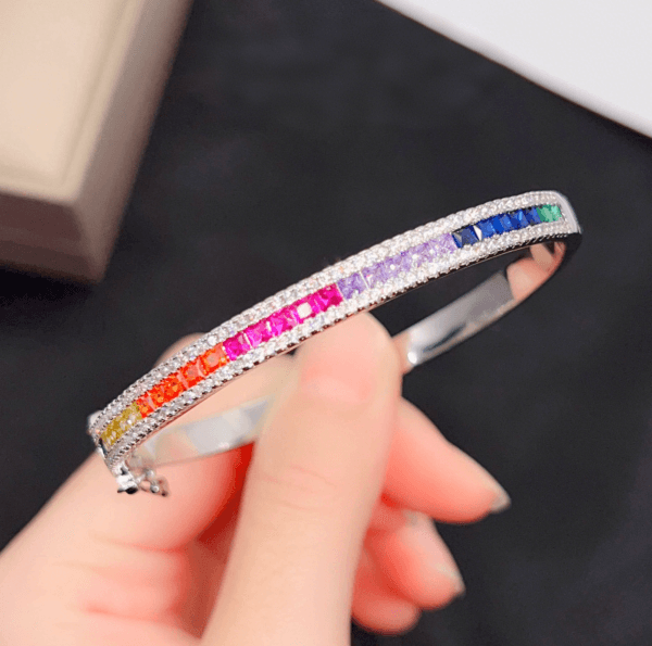 Pink gemstone bracelet