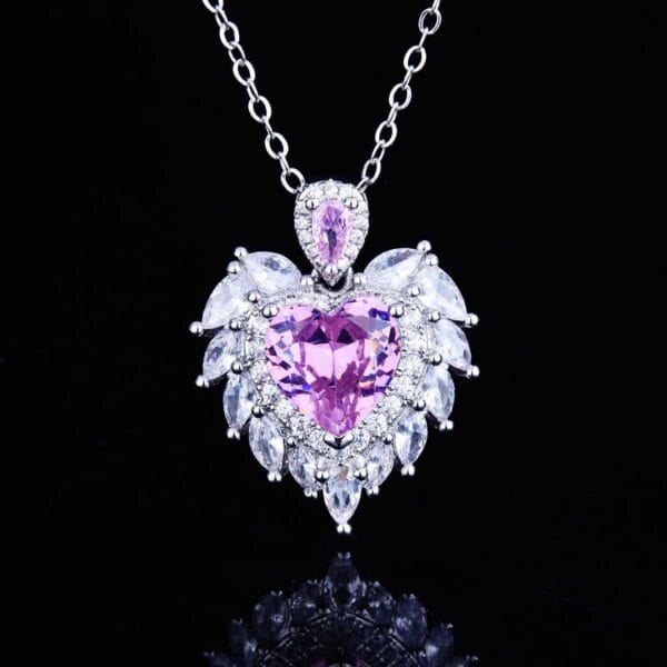Pink gemstone necklace