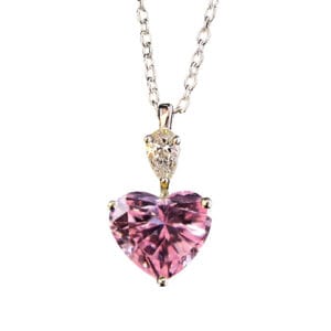 Pink gemstone necklace