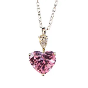 Pink gemstone necklace