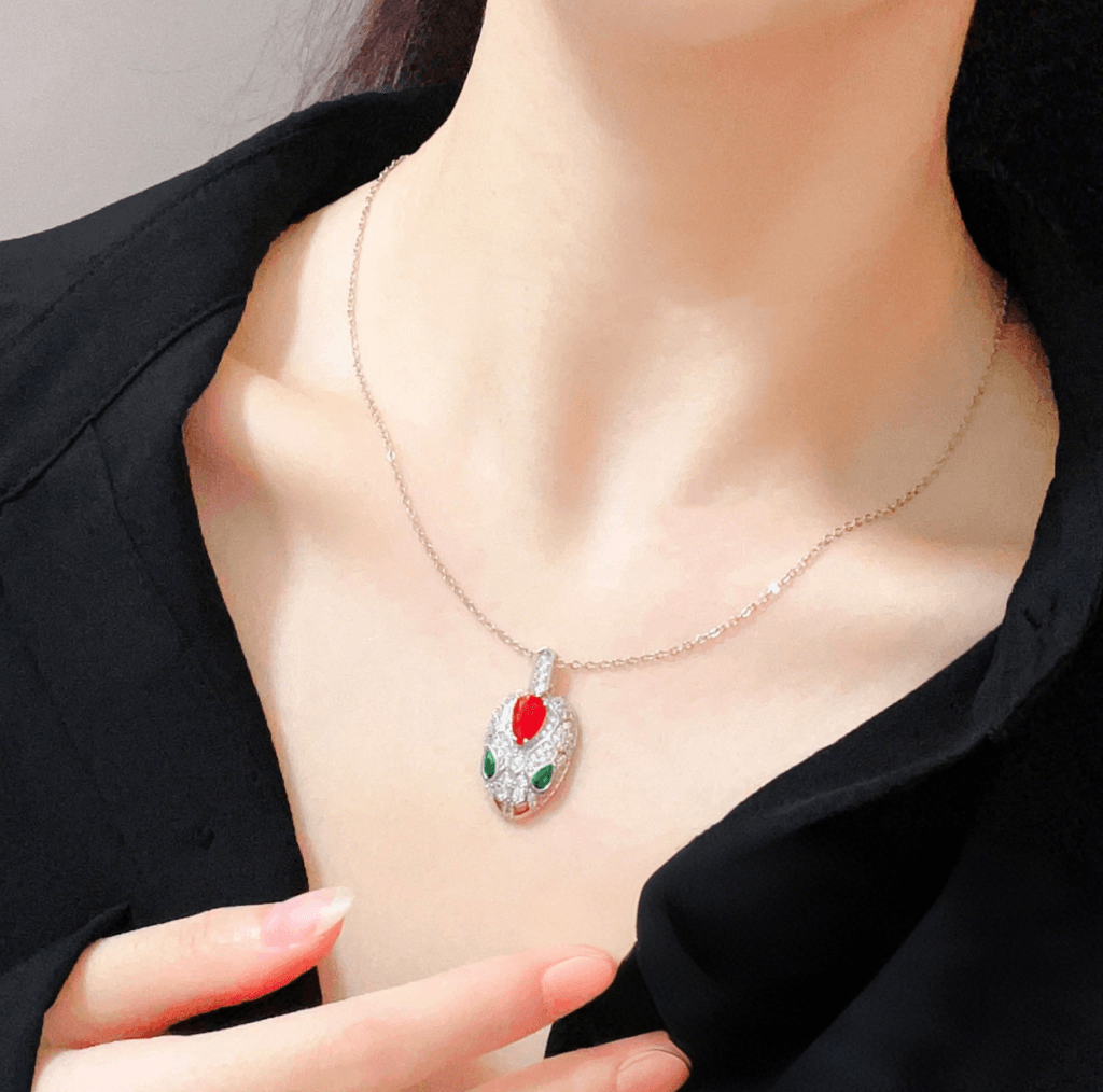 Pink gemstone necklace