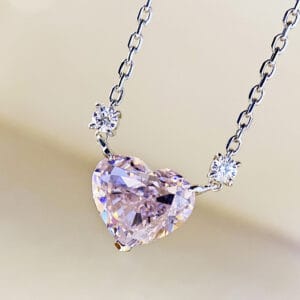 Pink gemstone necklace