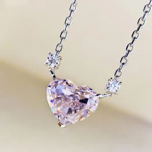 Pink gemstone necklace