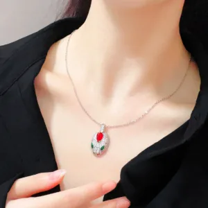 Pink gemstone necklace